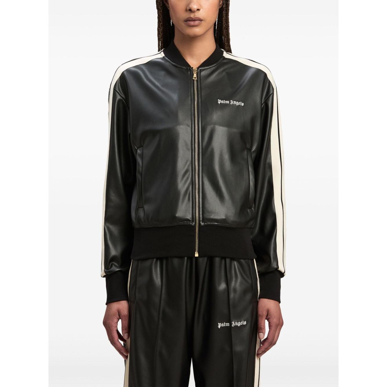 Palm Angels artificial leather women Coats Black Jackets Palm Angels