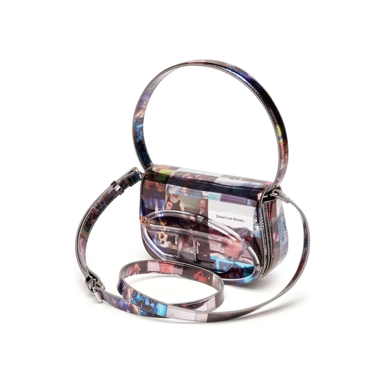 Diesel Oval D logo plaque photograph print Crossbody Bag MultiColour Shoulder Diesel