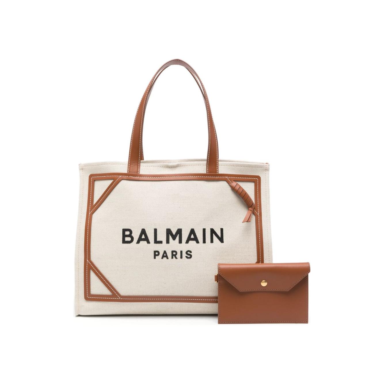 Balmain Bags.. Leather Brown Shopper Balmain