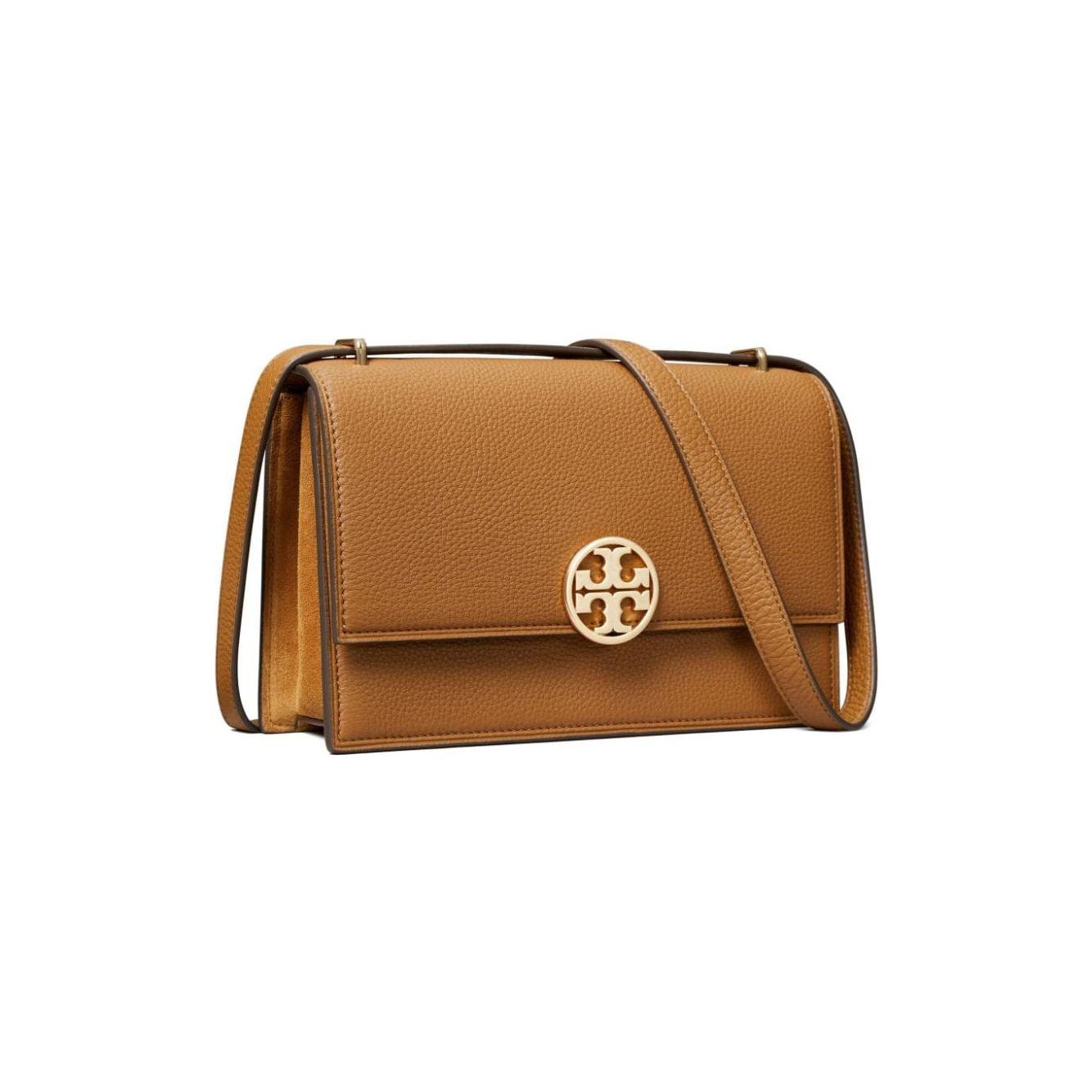 Tory Burchbrown leather grained texture Bag Shoulder Tory Burch