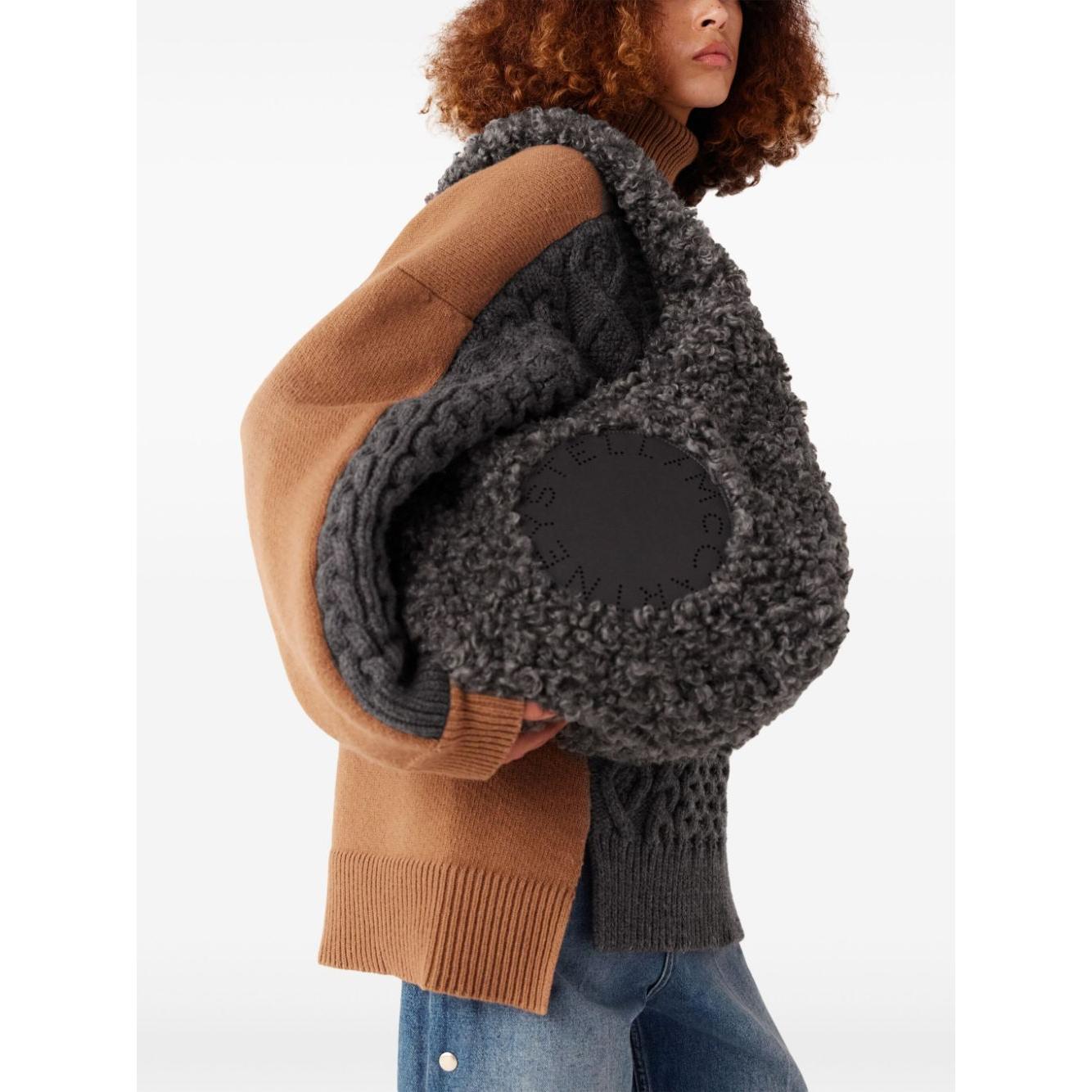 Stella McCartney charcoal grey faux-fur design Bag Shoulder Stella Mccartney