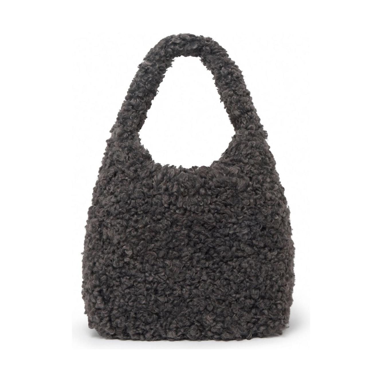 Stella McCartney charcoal grey faux-fur design Bag Shoulder Stella Mccartney