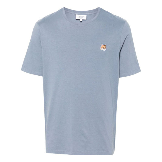 MAISON KITSUNE' T-shirts and Polos Clear Blue Topwear Maison Kitsune'