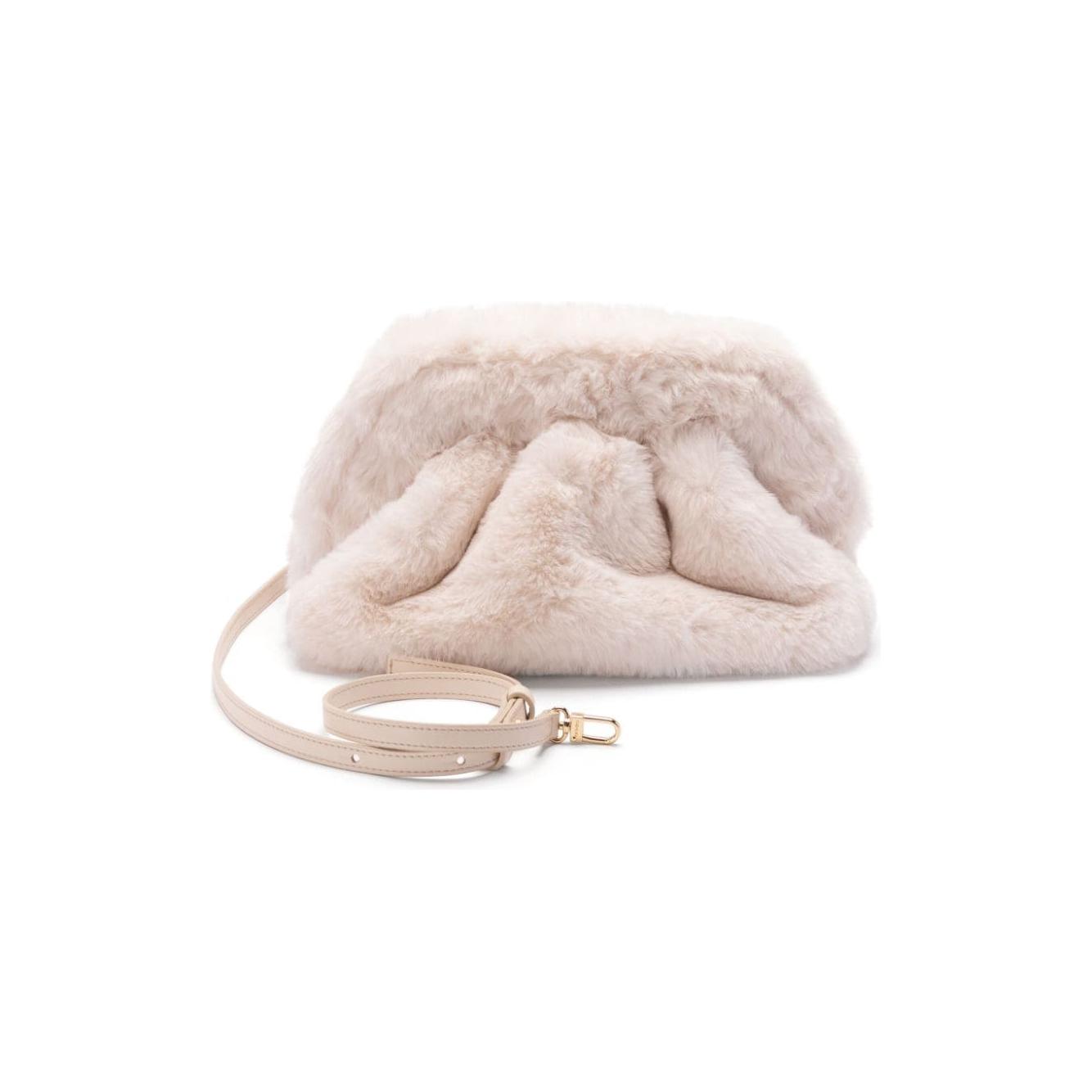 THEMOIRE' beige faux-fur design Clutch Bag Clutches Themoire'