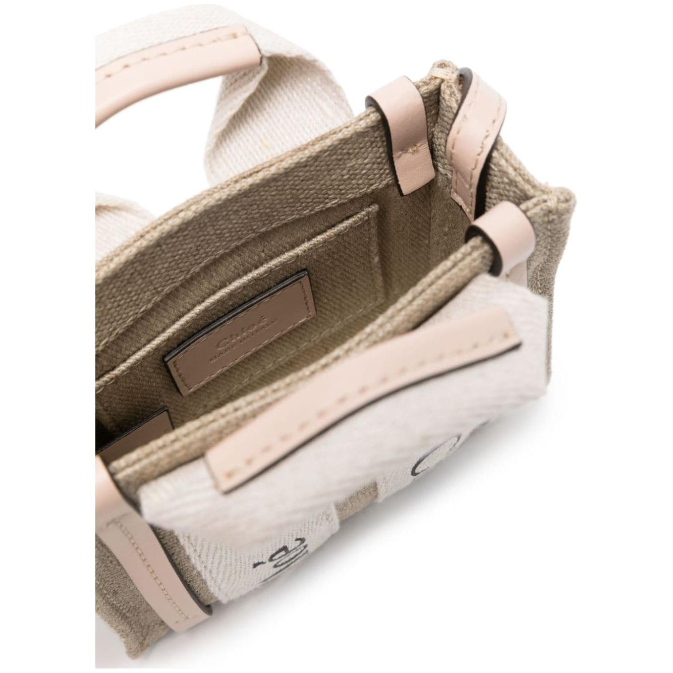 Chloè  cream leather trim crossbody Bag Clutches Chloè