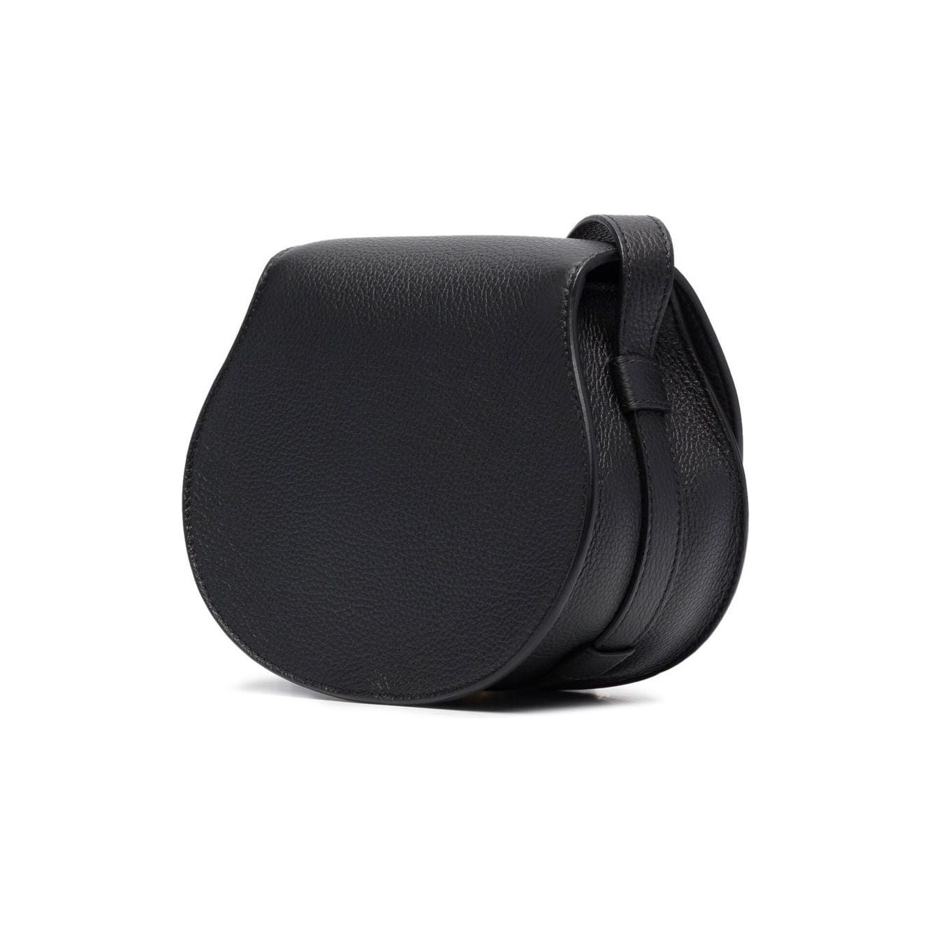 Chloè  black calf leather linen flax pebbled Crossbody Bag Shoulder Chloè