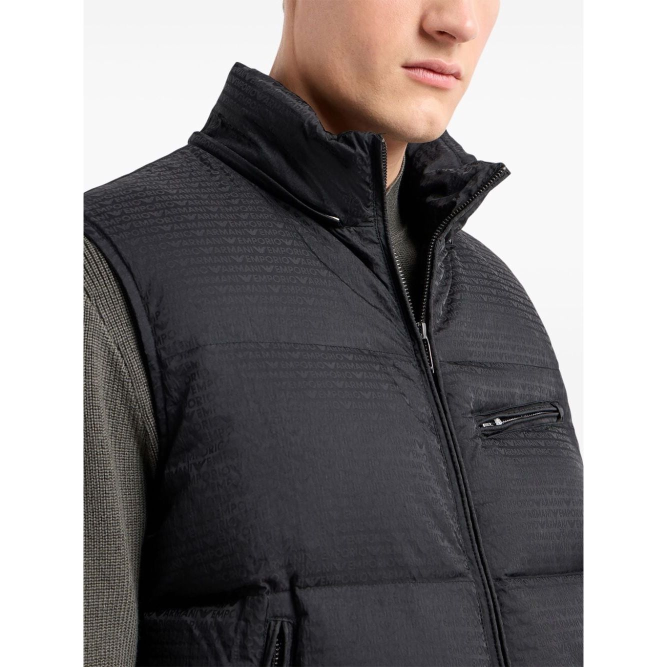 Emporio Armani Jackets Black Vests Emporio Armani