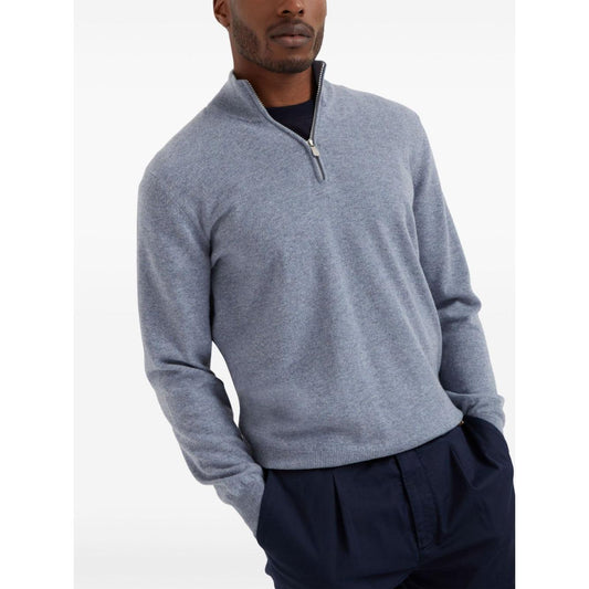 Brunello Cucinelli Sweaters Clear Blue Topwear Brunello Cucinelli