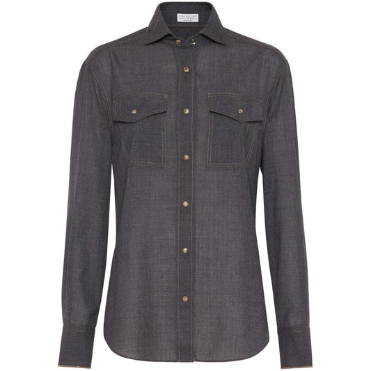 Brunello Cucinelli Shirts Grey Shirts Brunello Cucinelli