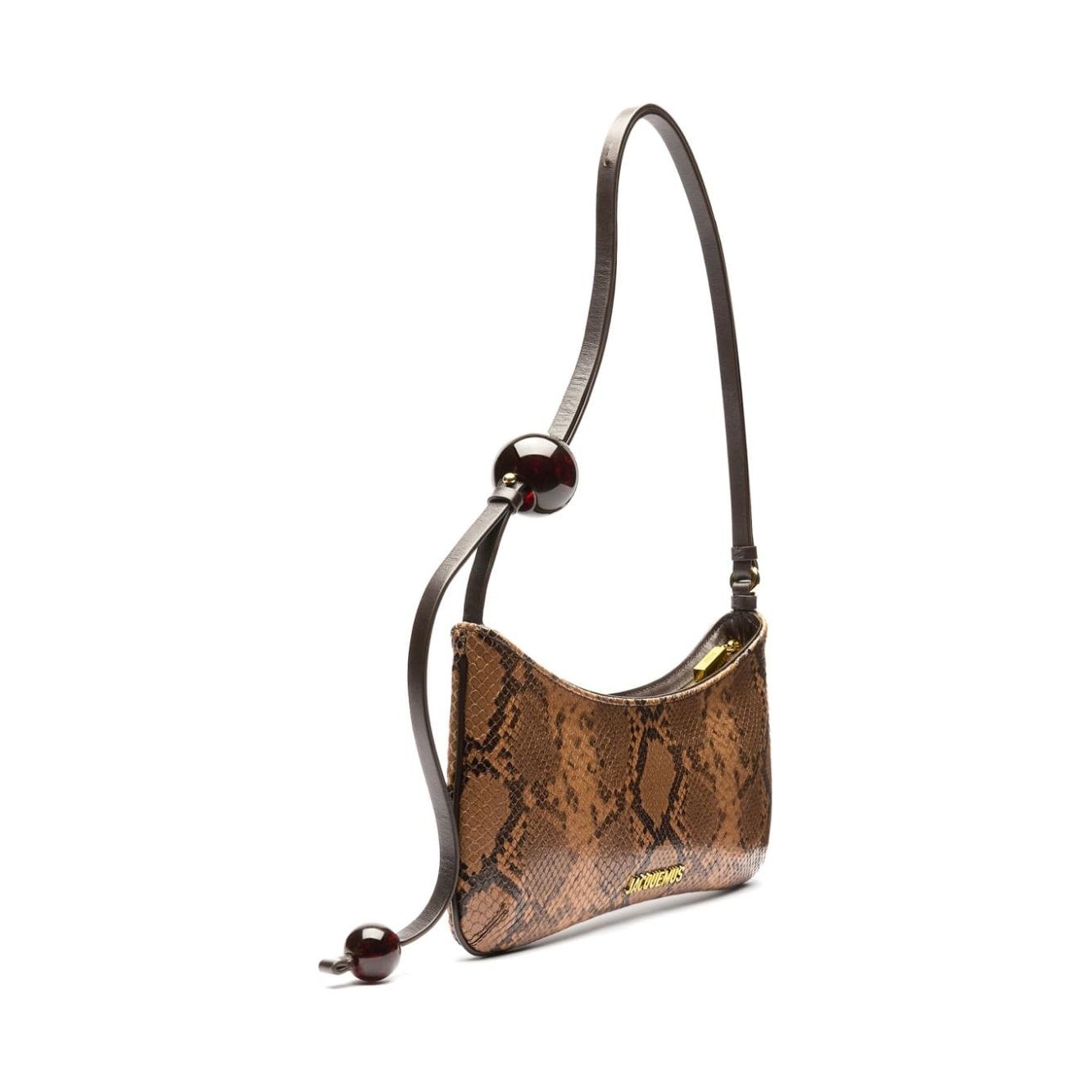 JACQUEMUS brown cotton calf leather python Bag Shoulder JACQUEMUS