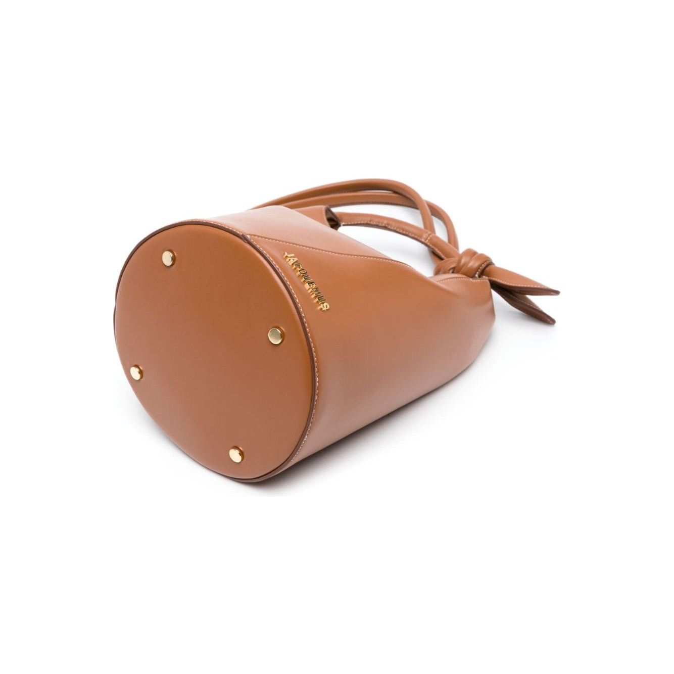 JACQUEMUS  brown calf leather bucket Bag Shoulder JACQUEMUS