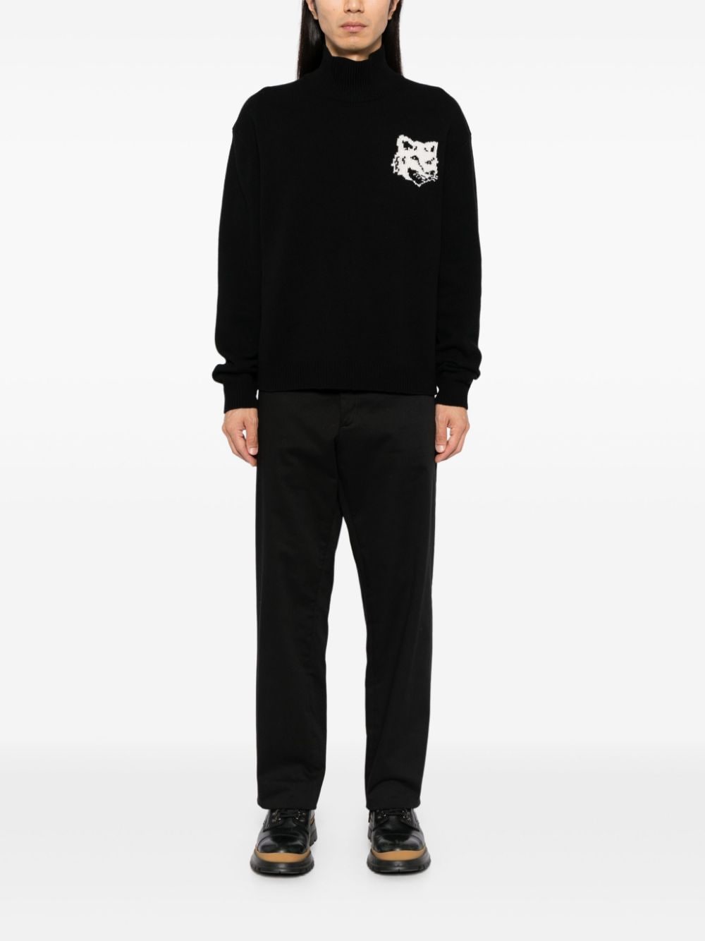 MAISON KITSUNE' Sweaters Black Topwear Maison Kitsune'