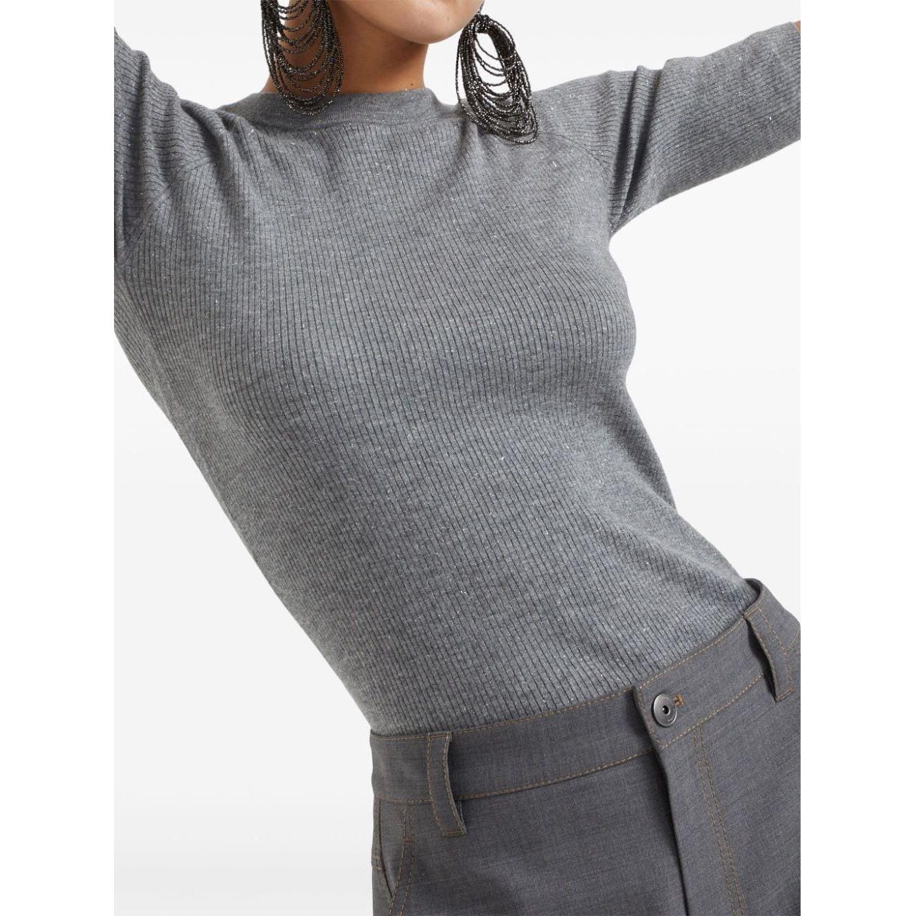 Brunello Cucinelli Sweaters Grey Topwear Brunello Cucinelli