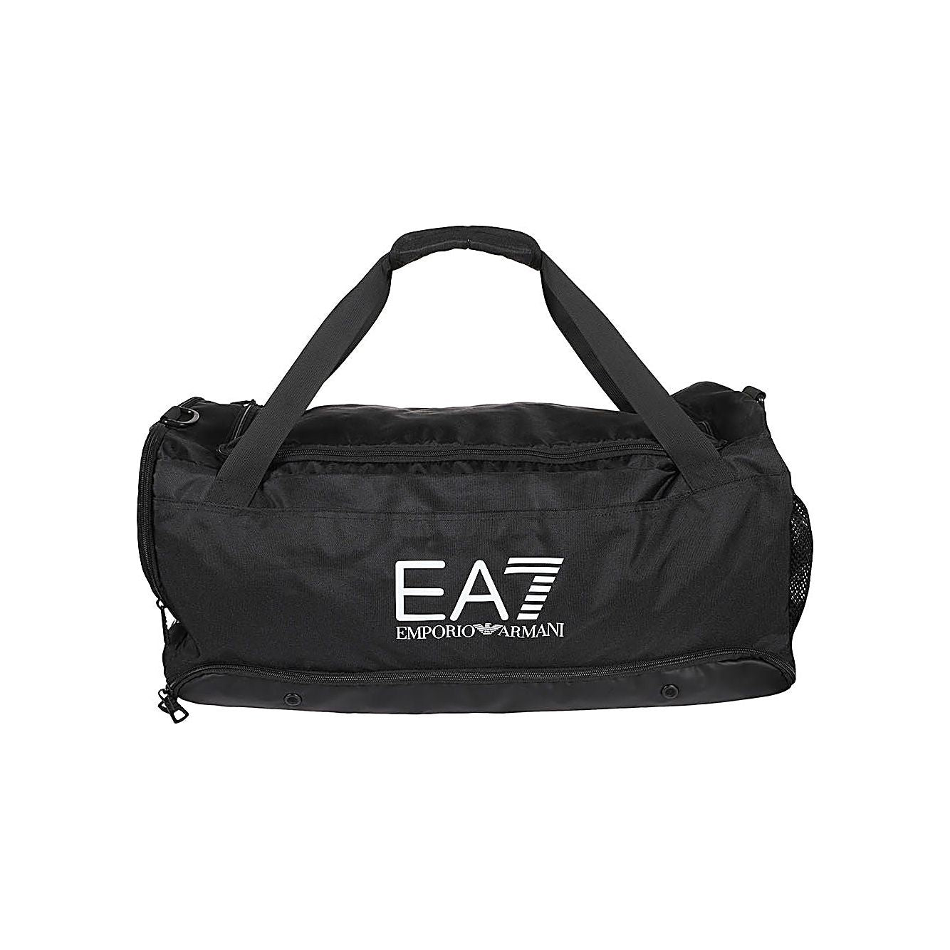 Front view with bag zipped and handles upright.