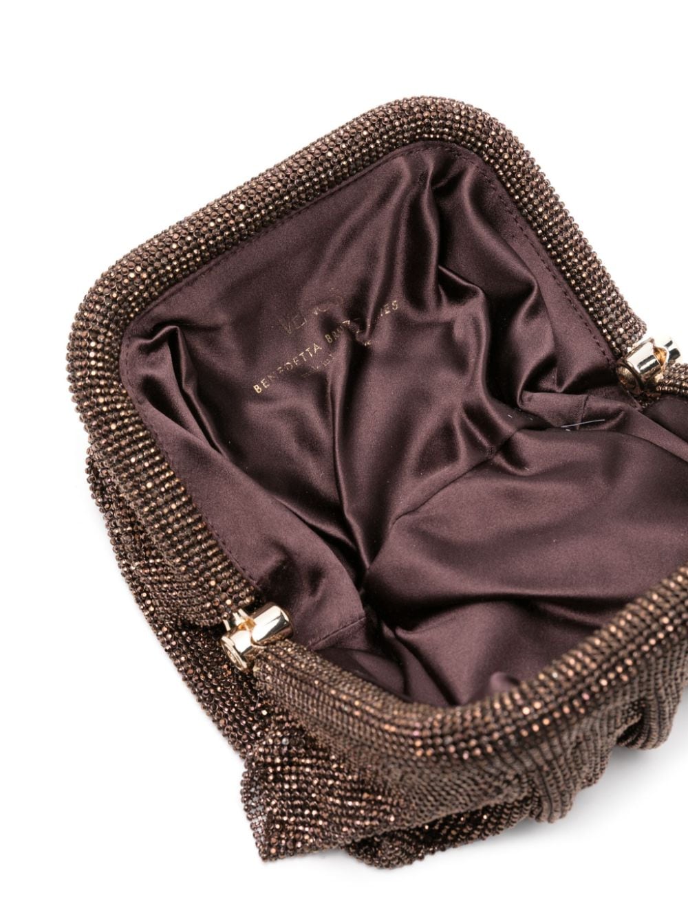 Benedetta Bruzziches glass crystal embellishment Clutch Bag Brown Clutches Benedetta Bruzziches