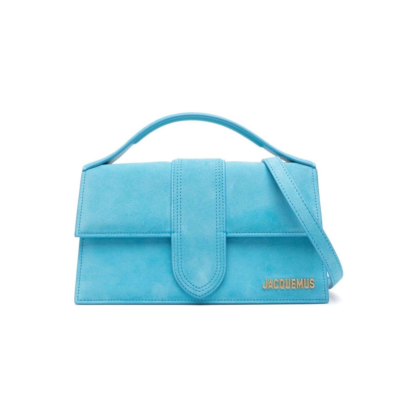 JACQUEMUS calf suede Bag Clear Blue Handbag JACQUEMUS