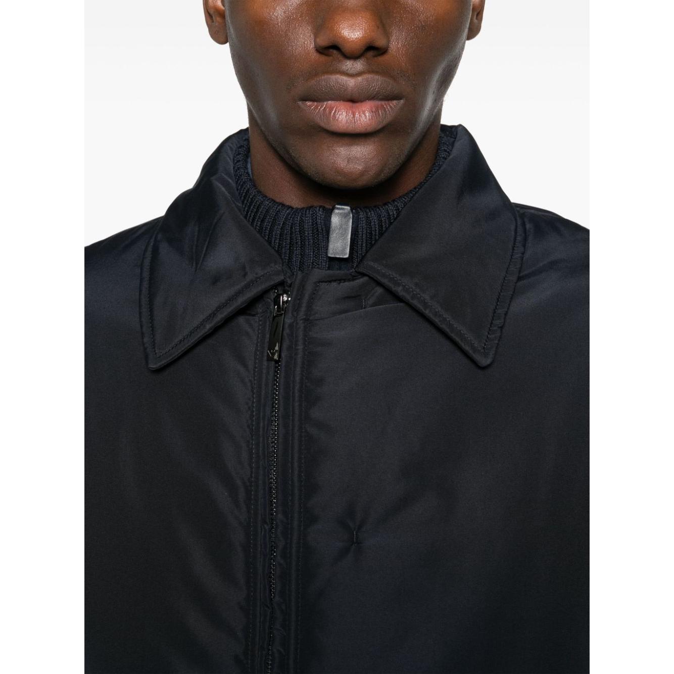 Emporio Armani oxford blue technical jersey water-repellent lightweight Jackets Jackets Emporio Armani