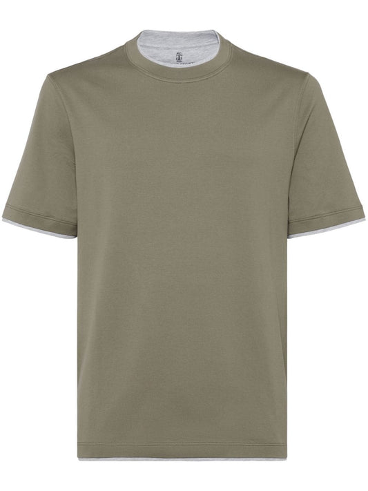 Brunello Cucinelli T-shirts and Polos Green