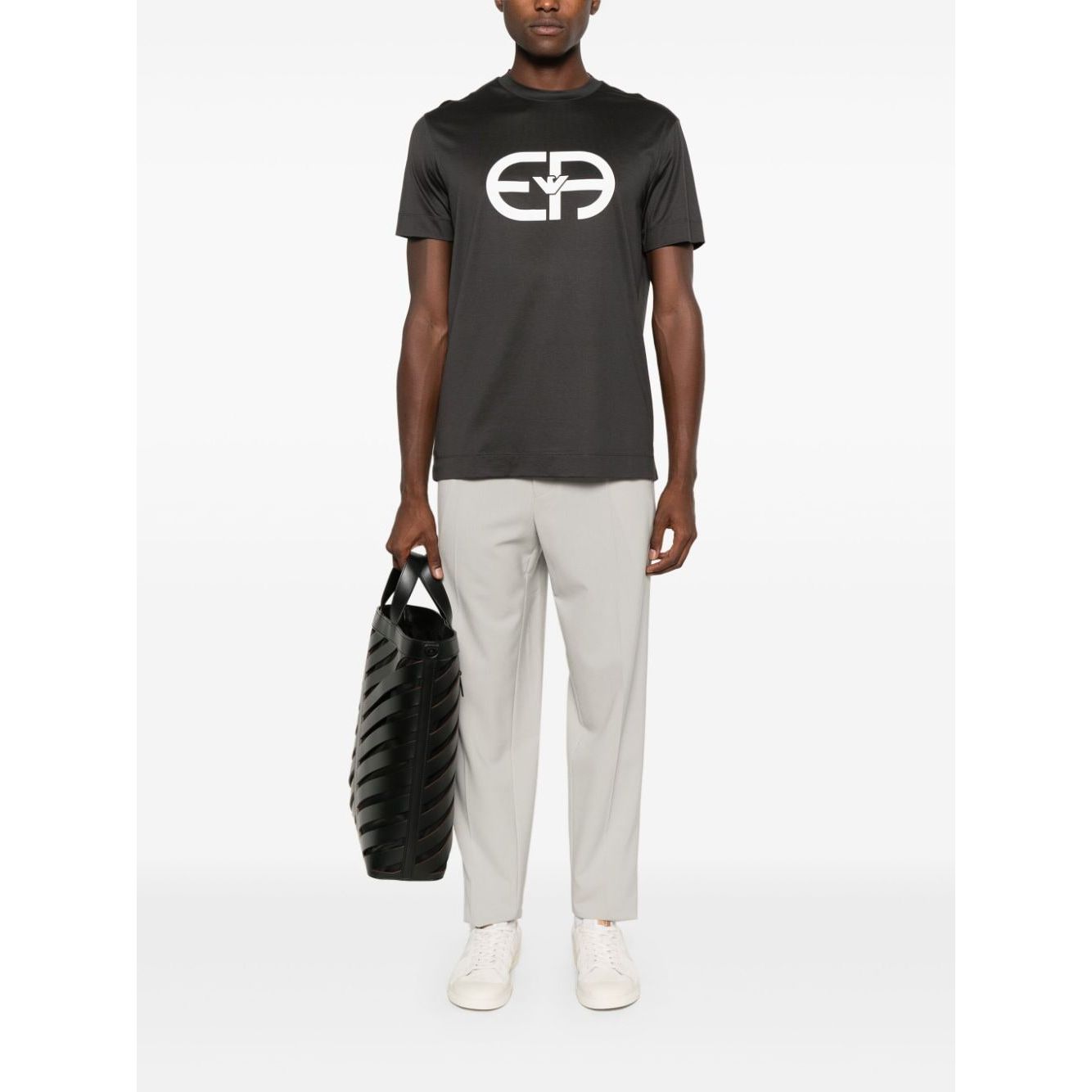 Emporio Armani T-shirts and Polos Grey Topwear Emporio Armani