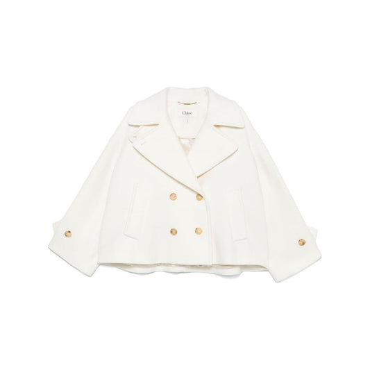 Chloè virgin wool blend Coats White Jackets Chloè