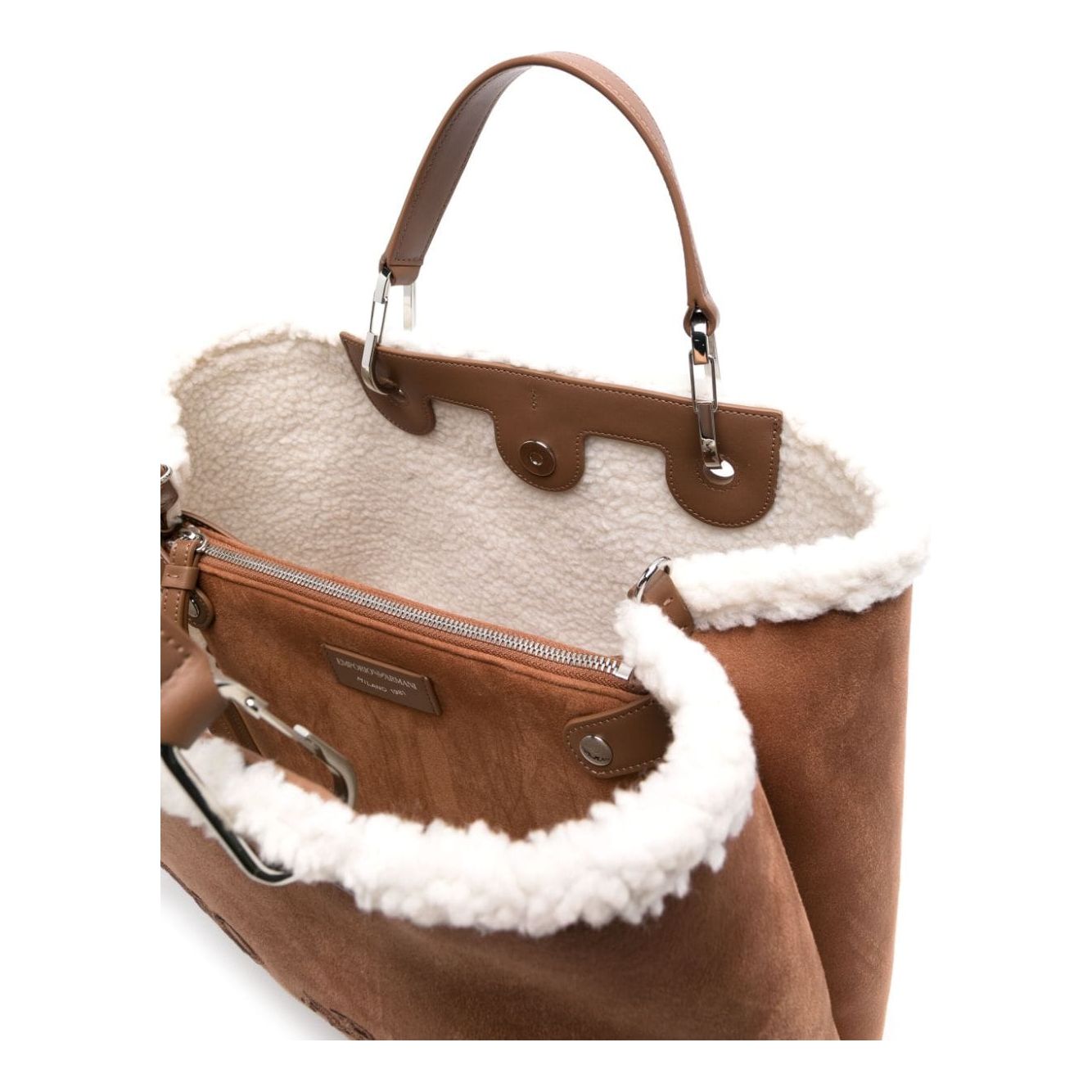 Emporio Armani caramel brown faux suede Bag Shopper Emporio Armani