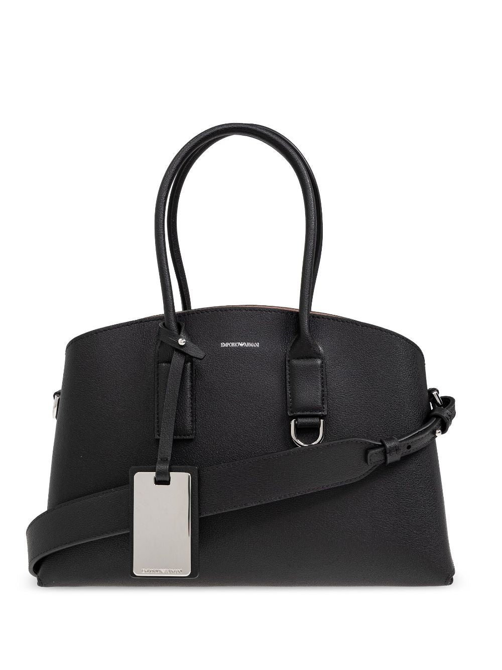 EMPORIO ARMANI CAPSULE black faux leather coated finish Bag Shopper Emporio Armani