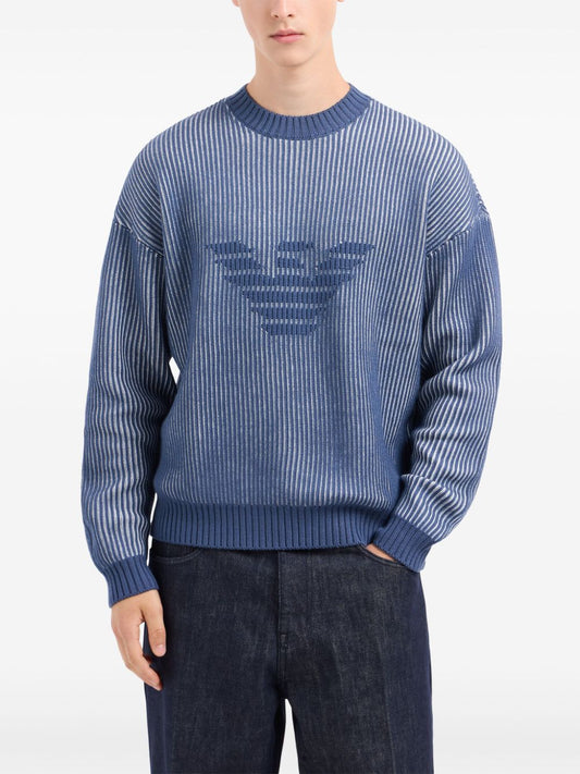 Emporio Armani Sweaters Clear Blue Topwear Emporio Armani