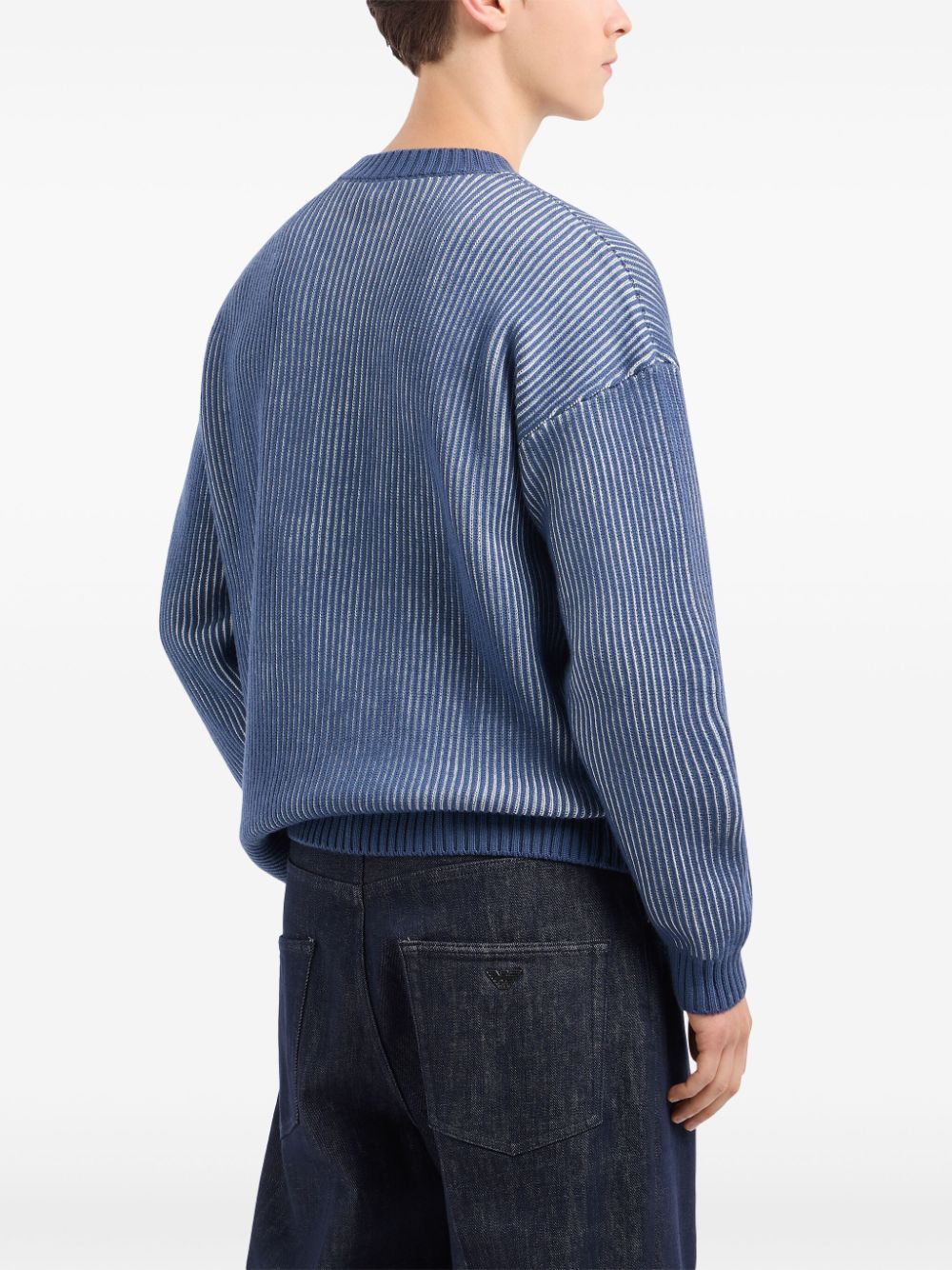 Emporio Armani Sweaters Clear Blue Topwear Emporio Armani