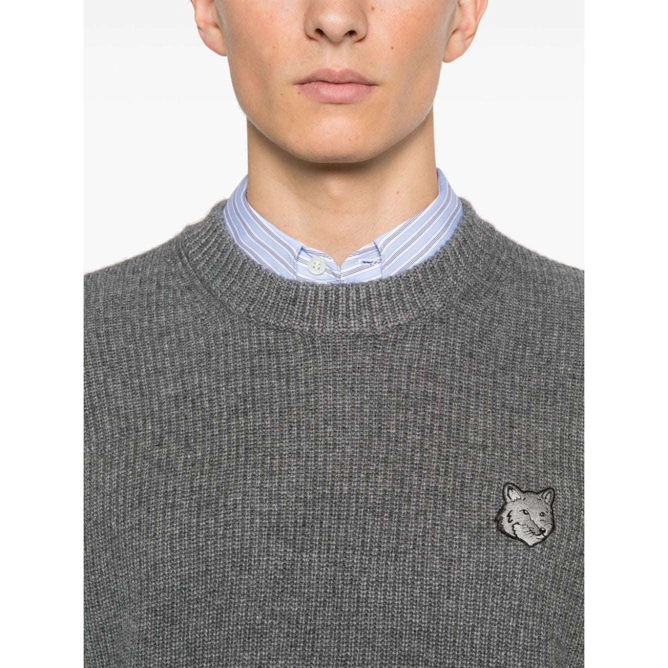 MAISON KITSUNE' Sweaters Grey Topwear Maison Kitsune'