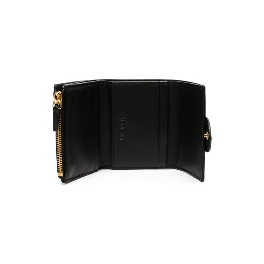 JACQUEMUS Le Compact Bambino leather wallet Black