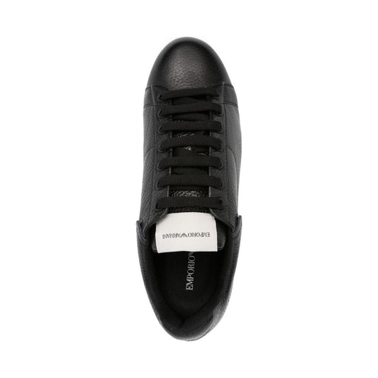 Emporio Armani tumbled leather sneakers Sneakers Emporio Armani Dark Slate Gray