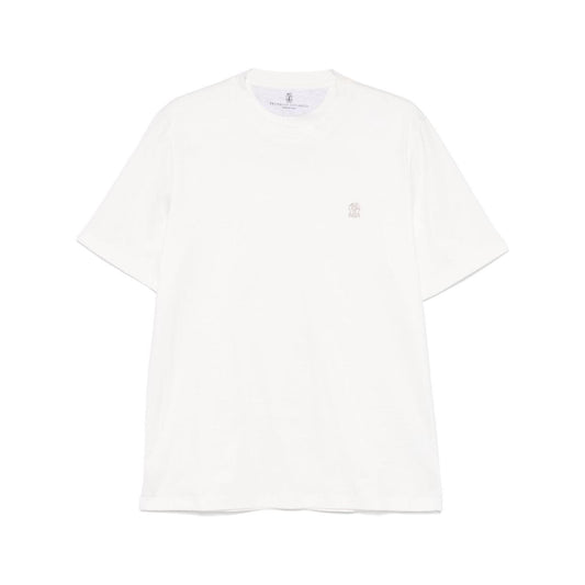 Brunello Cucinelli T-shirts and Polos White Topwear Brunello Cucinelli