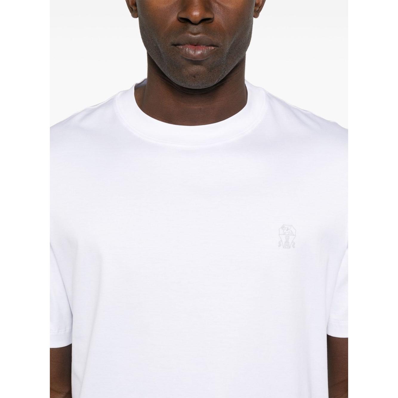 Brunello Cucinelli T-shirts and Polos White Topwear Brunello Cucinelli