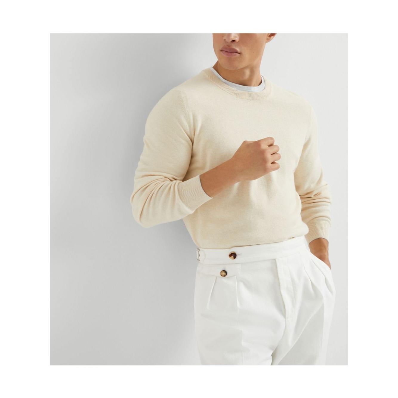 Brunello Cucinelli Sweaters Beige Topwear Brunello Cucinelli