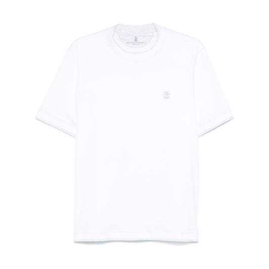 Brunello Cucinelli T-shirts and Polos White Topwear Brunello Cucinelli