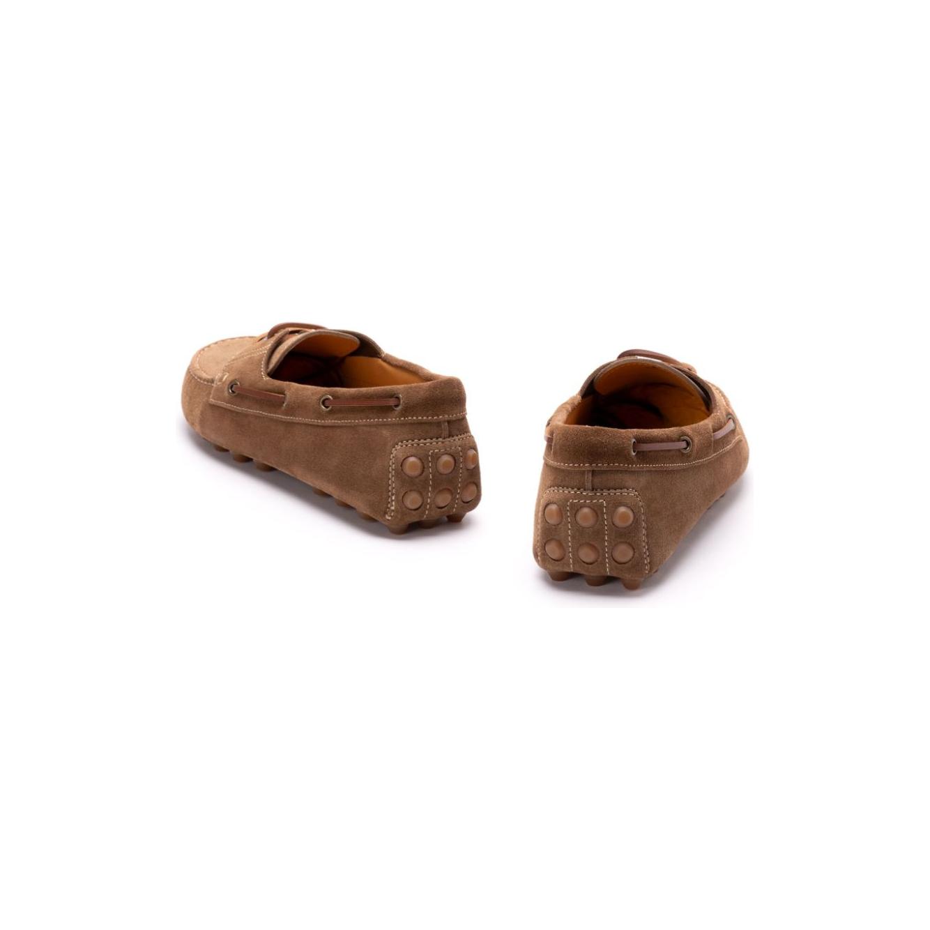 Tod's Flat Suede Leather Men Moccasins Brown Moccasins Tod'S Dark Olive Green