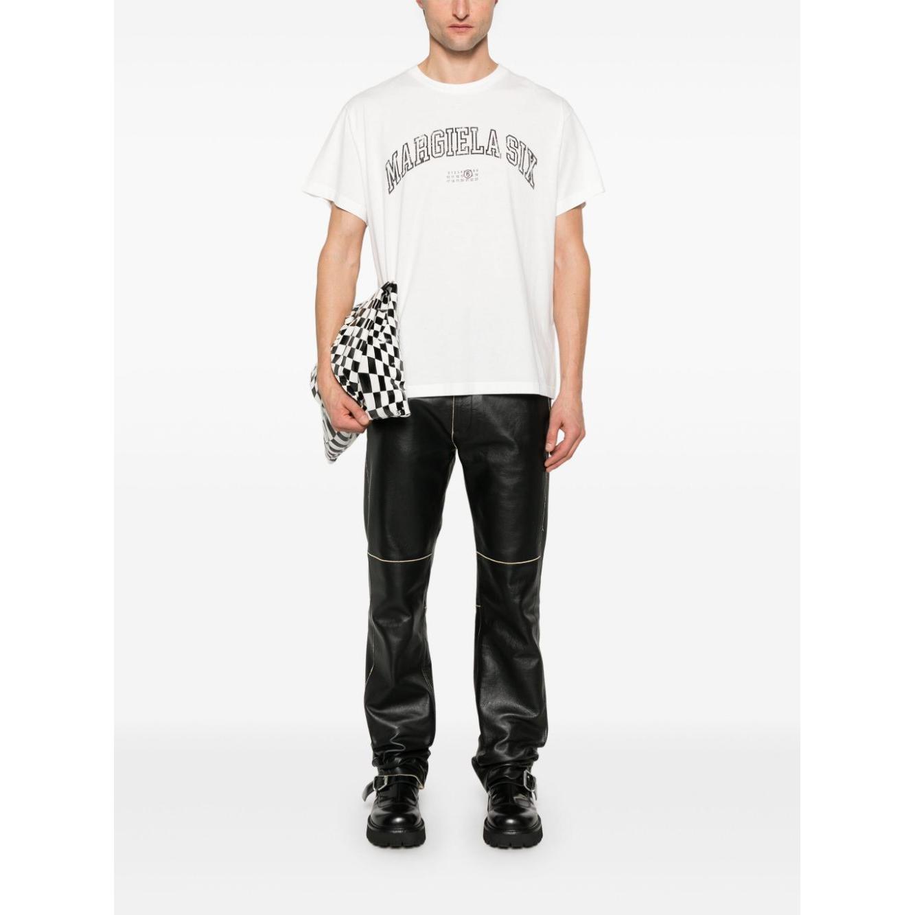 MM6 Maison Margiela T-shirts and Polos White Topwear MM6 Maison Margiela