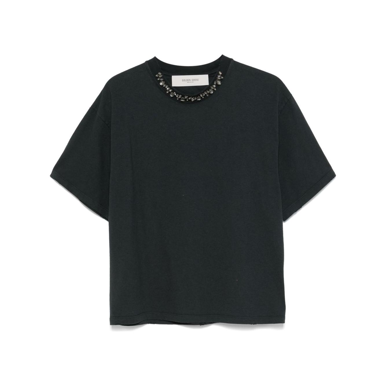 Golden Goose T-shirt with crystals Topwear Golden Goose Dark Slate Gray
