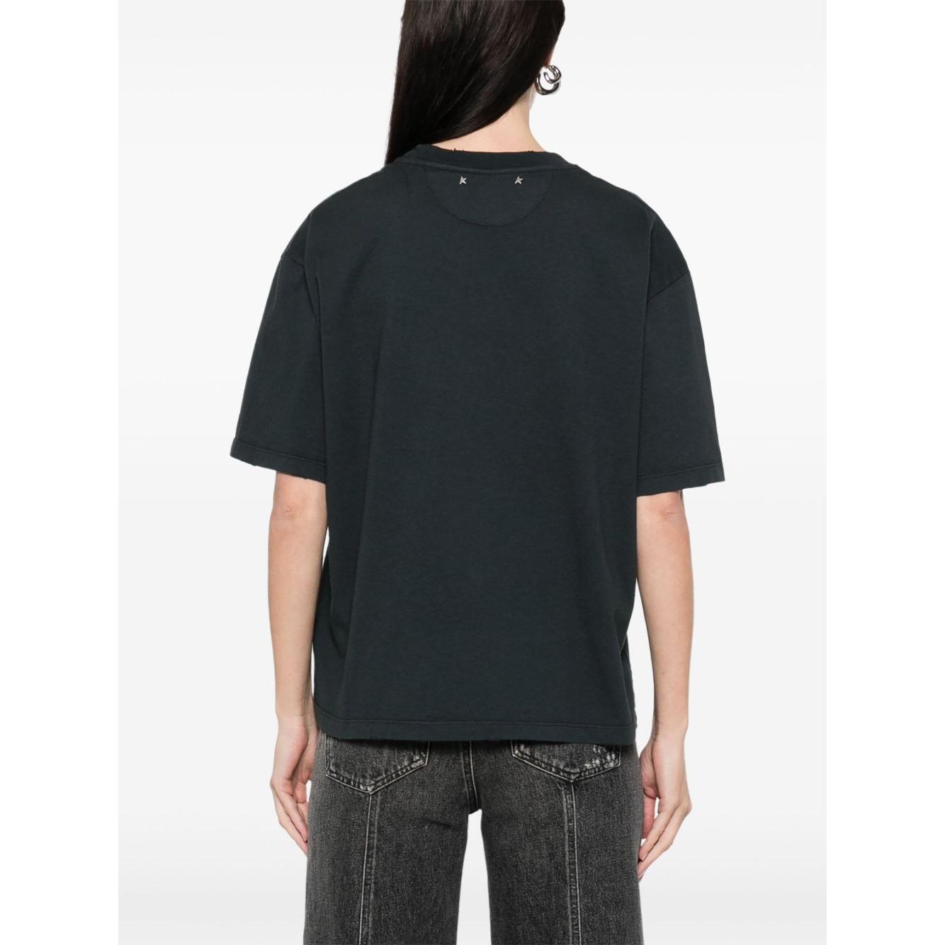 Golden Goose T-shirt with crystals Topwear Golden Goose White Smoke