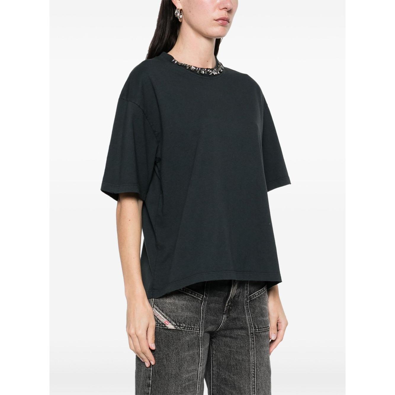 Golden Goose T-shirt with crystals Topwear Golden Goose White Smoke