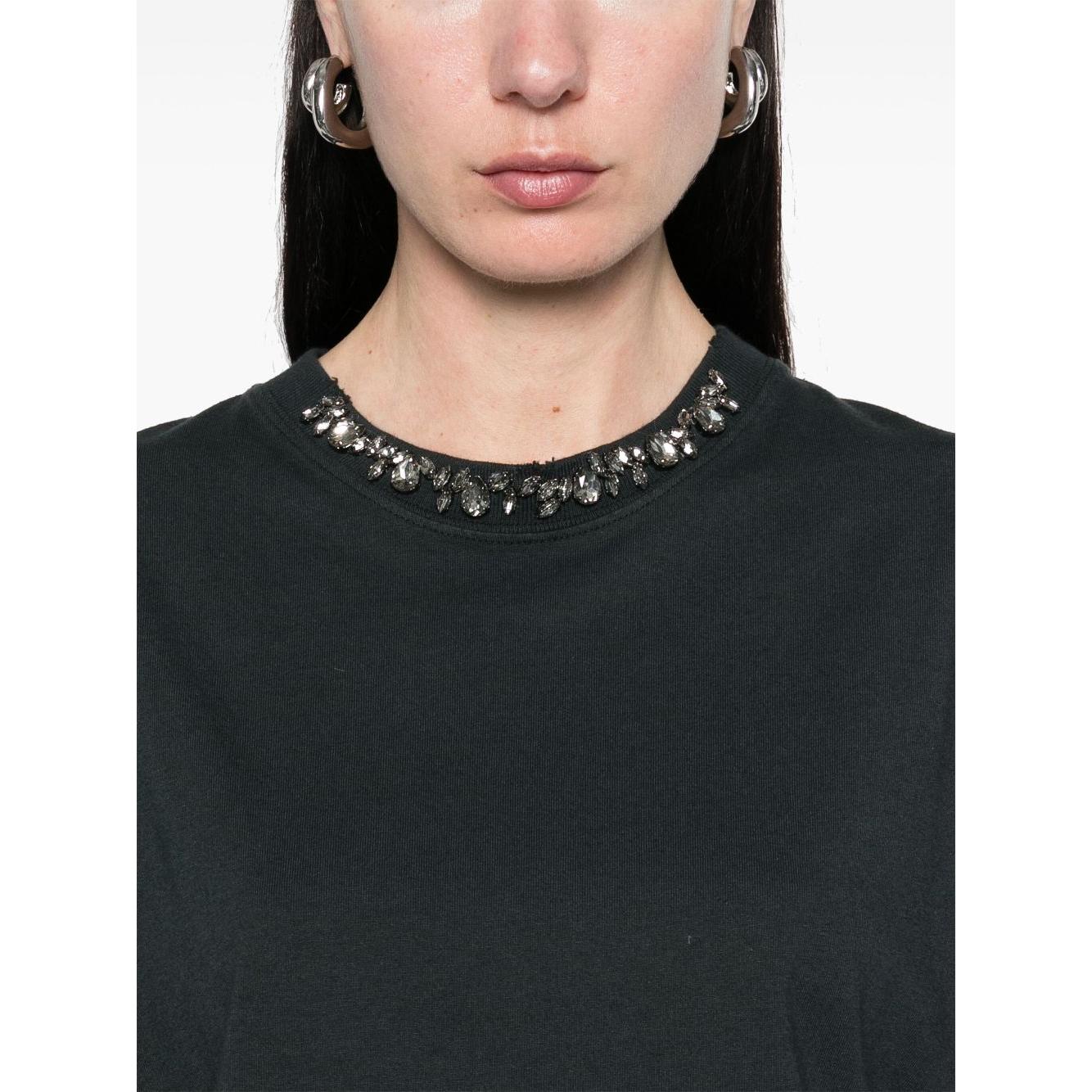 Golden Goose T-shirt with crystals Topwear Golden Goose Light Gray