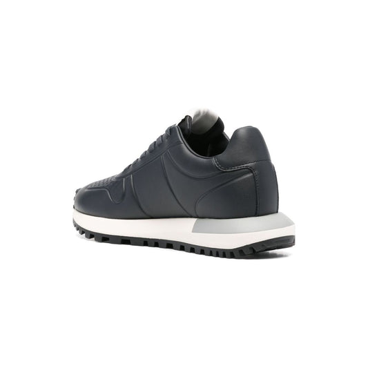 Emporio Armani Leather sneakers with thermoformed details Sneakers Emporio Armani Dark Slate Gray