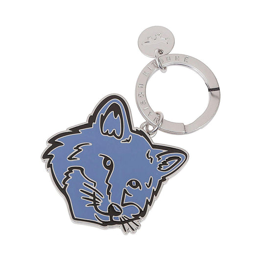 MAISON KITSUNE' Keychains Blue Small Leather Goods Maison Kitsune Light Slate Gray