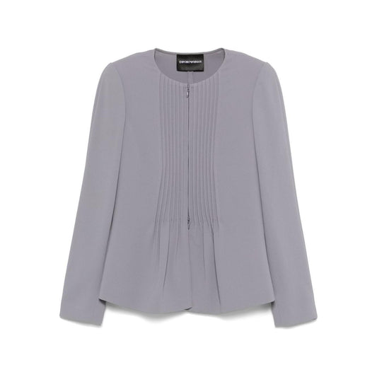 Emporio Armani Jacket in fluid woven fabric with pleats