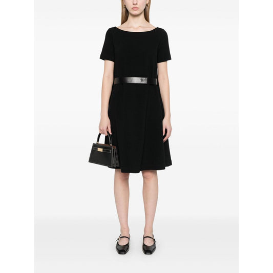 Emporio Armani Ottoman-jersey belted dress
