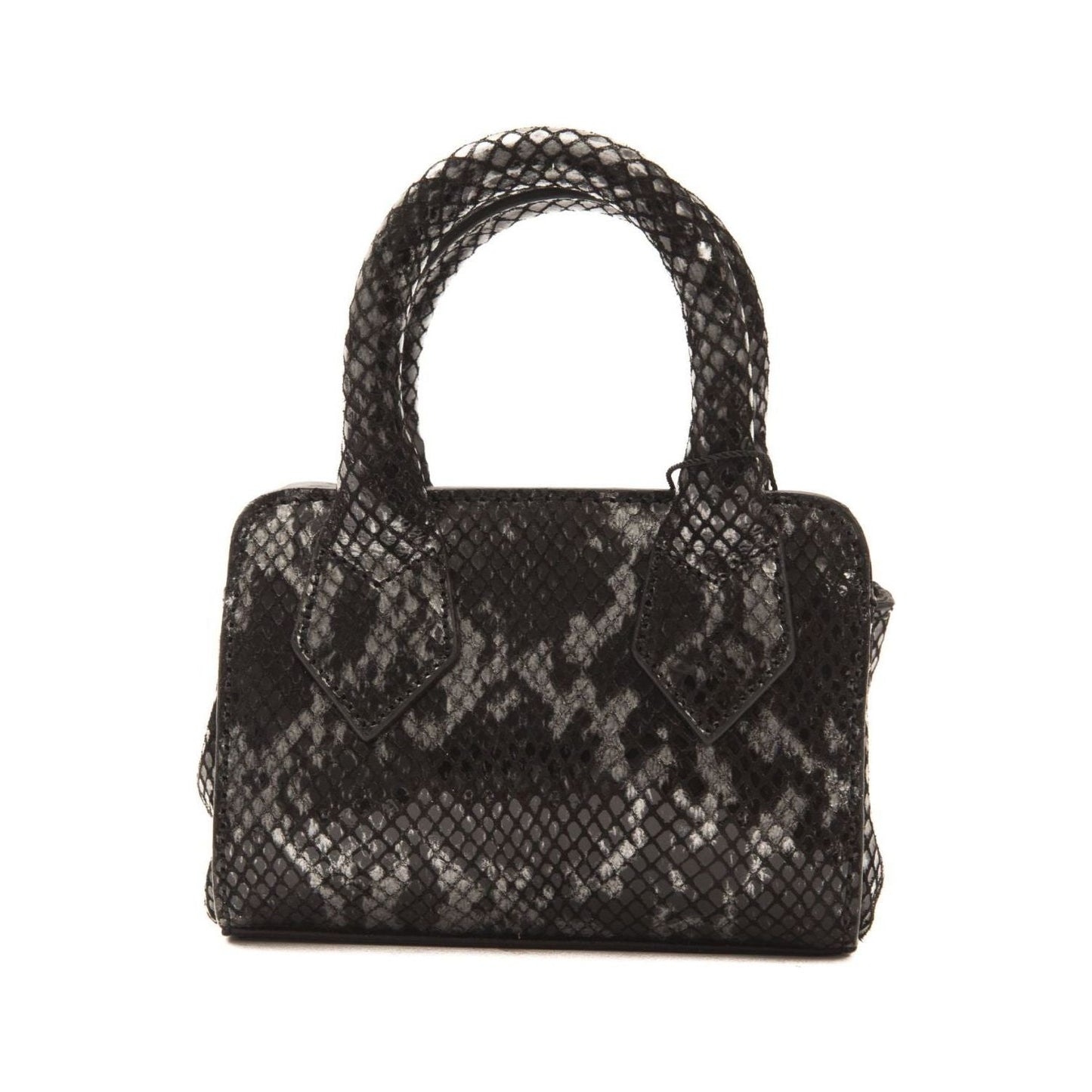 Pompei Donatella Chic Leather Mini Tote with Python Print Pompei Donatella