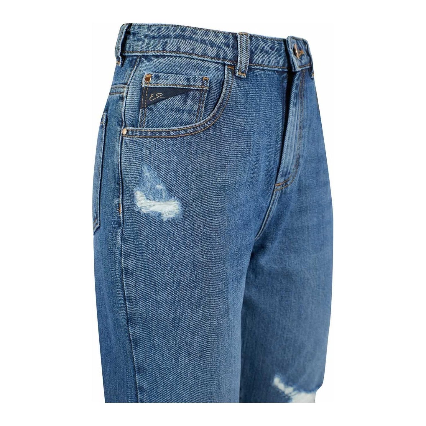 Yes Zee Blue Cotton Women Jeans Yes Zee