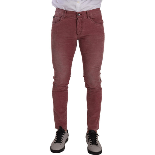 Dolce & Gabbana Elegant Slim Fit Corduroy Jeans Dolce & Gabbana