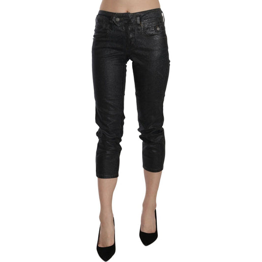 John Galliano Black Washed Mid Waist Slim Leg Cropped Denim Pants 1728,67345645728,Black,Clothing,Cropped Pants - Pants - Clothing,Jeans & Pants - Women - Clothing,John Galliano,Material: Cotton,New with tags,Pants - Clothing,W24,W25,W26,W27,W28,W29,Women