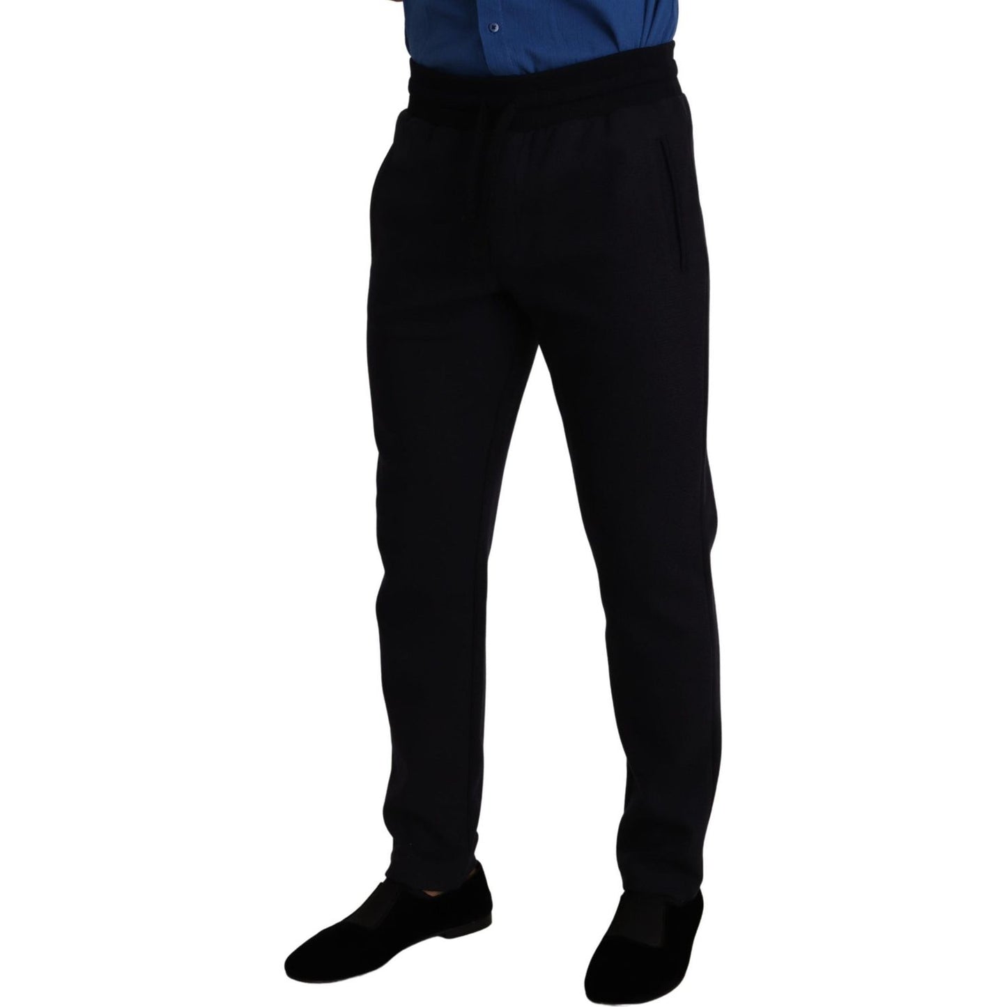 Dolce & Gabbana Blue Cotton Stretch Jogging Trouser Pants 1728,67345645728,Athletic Pants - Pants - Clothing,Blue,Clothing,Dolce & Gabbana,IT46 | S,Jeans & Pants - Men - Clothing,Joggers (workout pants) - Sportswear - Clothing,Material: 94% Cotton 4% Nylo